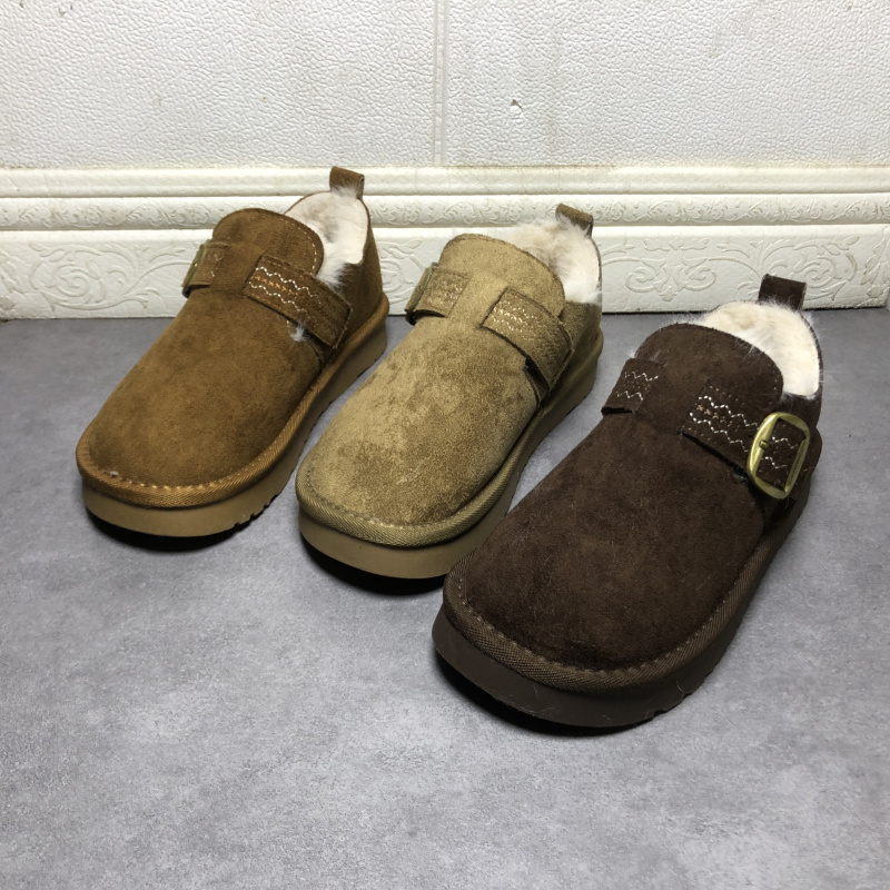 撤柜断码处理女鞋2025冬季新款加绒保暖休闲百搭皮带扣软底勃肯鞋