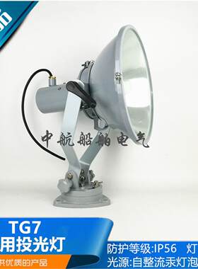 船用投光灯TG7强光大功率自整流汞灯泡450W闸板照明探照灯CCS远图