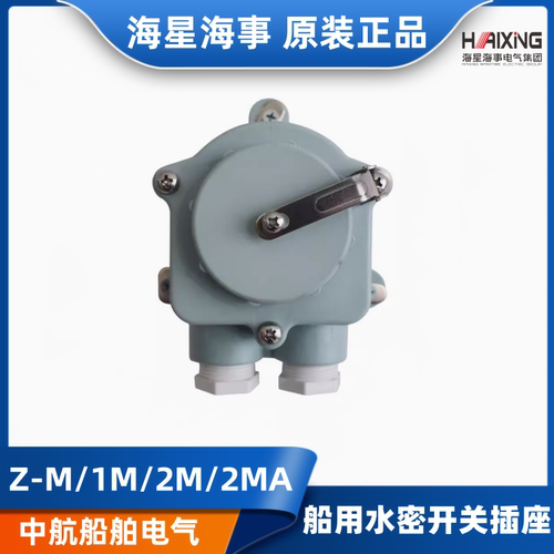 防水带开关双联插座箱KZ-S2MR船用水密开关Z-1M/2MA树脂外壳