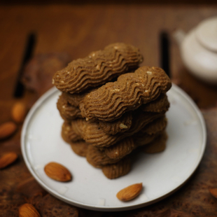 汤爸爸烘焙 下午茶点心 吃了就开心 拿铁咖啡巴坦木杏仁曲奇