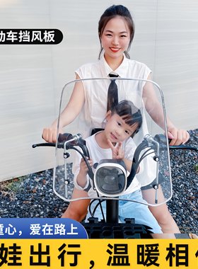 自行车小电瓶车宝宝椅挡风板精致
