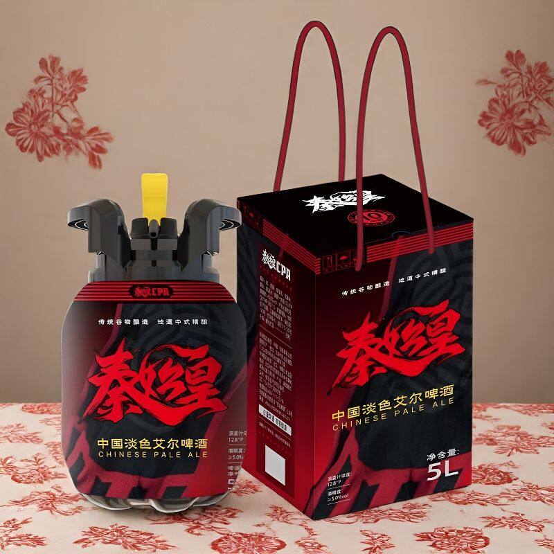 雪花啤酒秦始皇5L桶装中式精酿淡色艾尔啤酒12.8度麦汁浓度扎啤