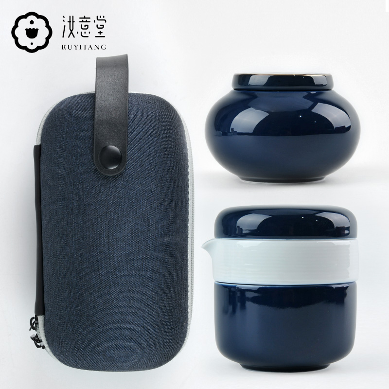 陶瓷快客杯便携日式小套功夫茶具