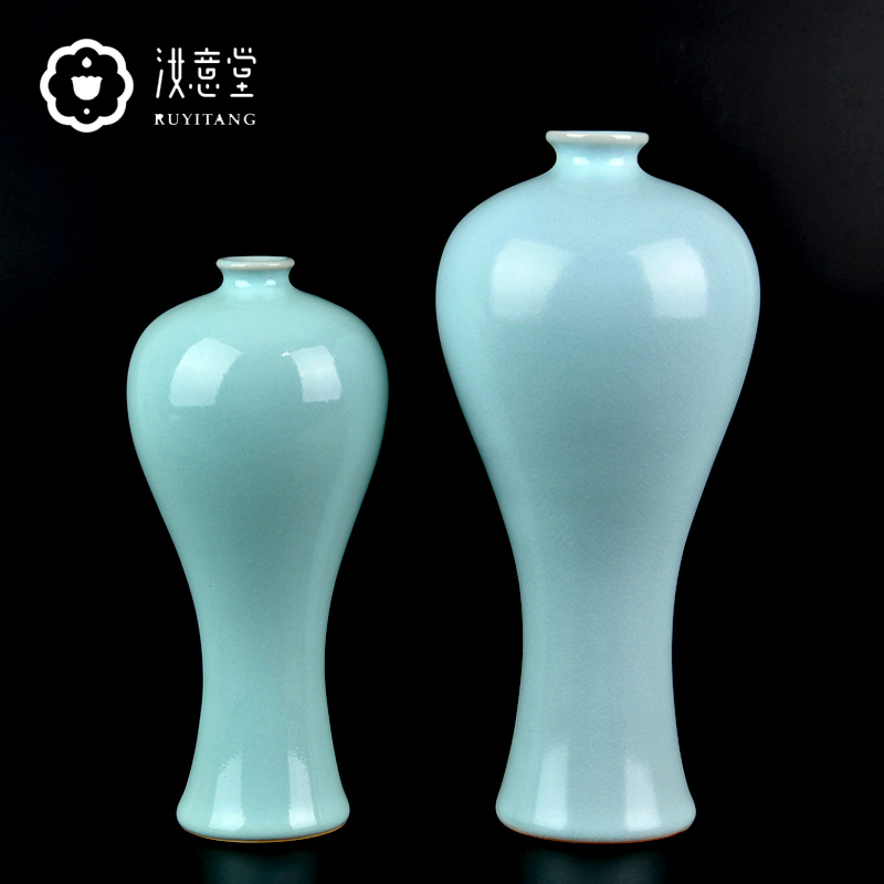仿古汝窑花瓶陶瓷客厅汝瓷古典