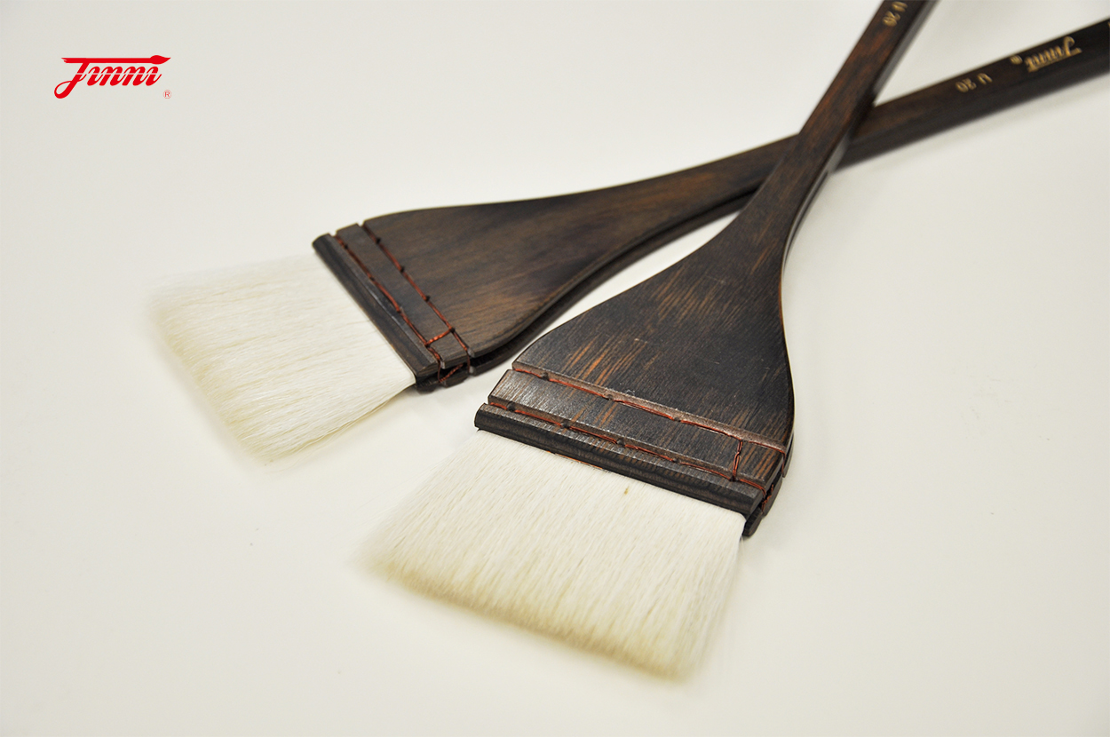 Jinni U-20 wool brush thin peak sheep hair thin shading brush solid wood pole watercolor brush professional brush brush