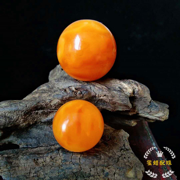 天然鸡油红色老蜜蜡琥珀单珠圆珠配珠顶珠腰珠金刚星月菩提手串