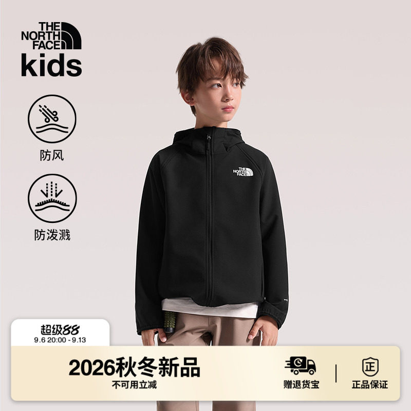 北面儿童防风防泼水软壳衣图片