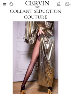 跟连裤 法国Cervin 袜 顺滑弹性背线法式 20D SEDUCTION COUTURE