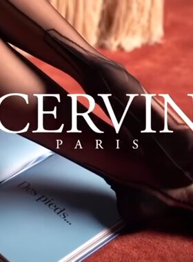法国Cervin Tenue De Soiree FFS背线锁眼无弹力纯尼龙吊带袜15D