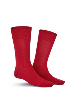 德国KUNERT CLARK 丝光棉含98%商务男士本命年红色短筒袜舒适袜口