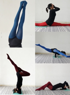 XL不加裆西班牙CdR Boreal 80D宽腰带天鹅绒连裤袜蓝红灰巧克力色