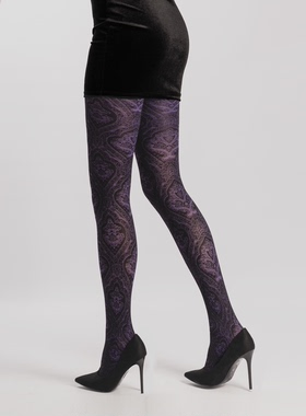 5XL 23秋冬新品 CdR  INDIRA 80D 复古宫廷 混色暗纹 打底 连裤袜