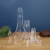 创意相框摆台照片画框支架 桌面相框支撑透明水晶相框背板展示架