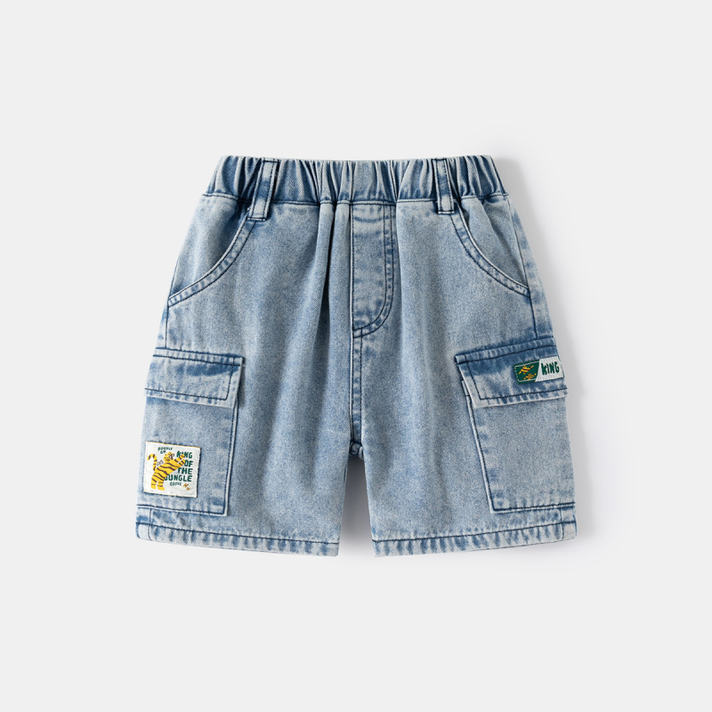 2025夏装五分裤男童时尚工装牛仔