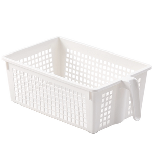 厨房高处收纳盒带把手窄长型橱柜吊柜高位塑料整理箱带手柄收纳筐