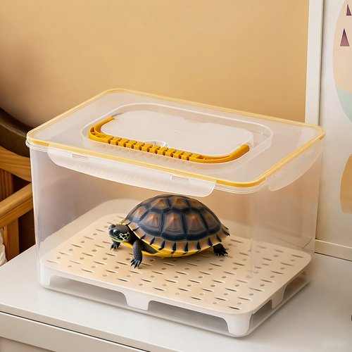 手提乌龟收纳箱饲养箱周转箱幼龟孵化饲养盒带沉淀板龟箱小龟缸