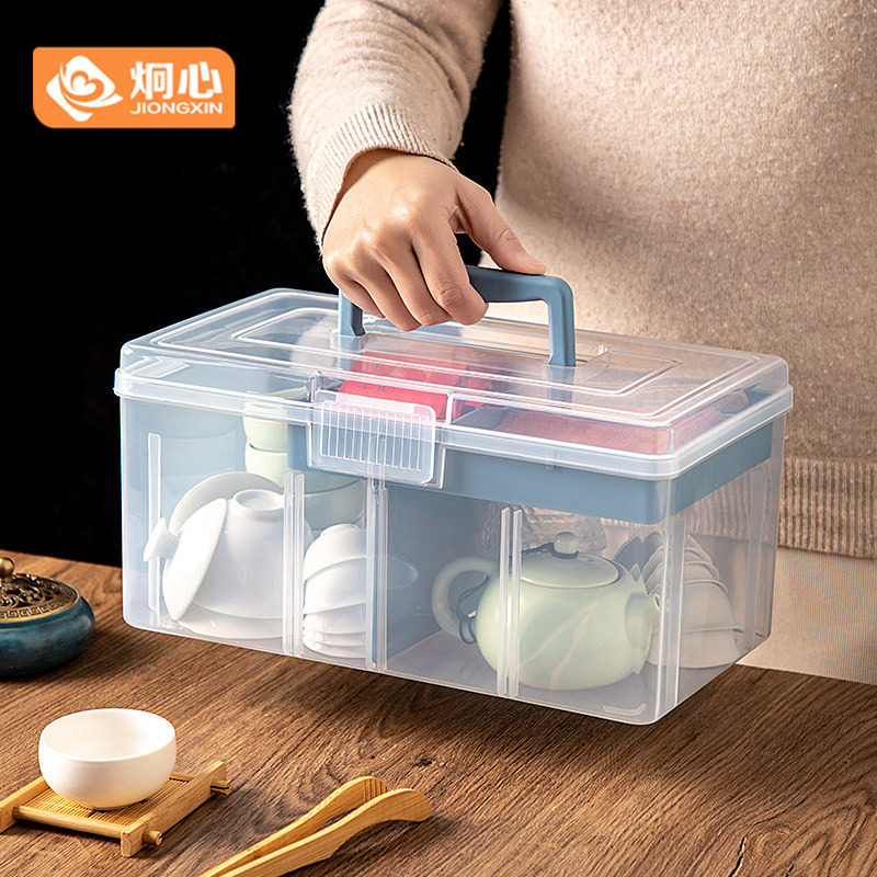 日式手提便携茶具收纳盒大容量图片