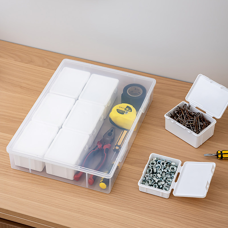 五金配件收纳箱便携零件盒螺丝分类盒电子元器件箱路亚鱼饵钓鱼箱