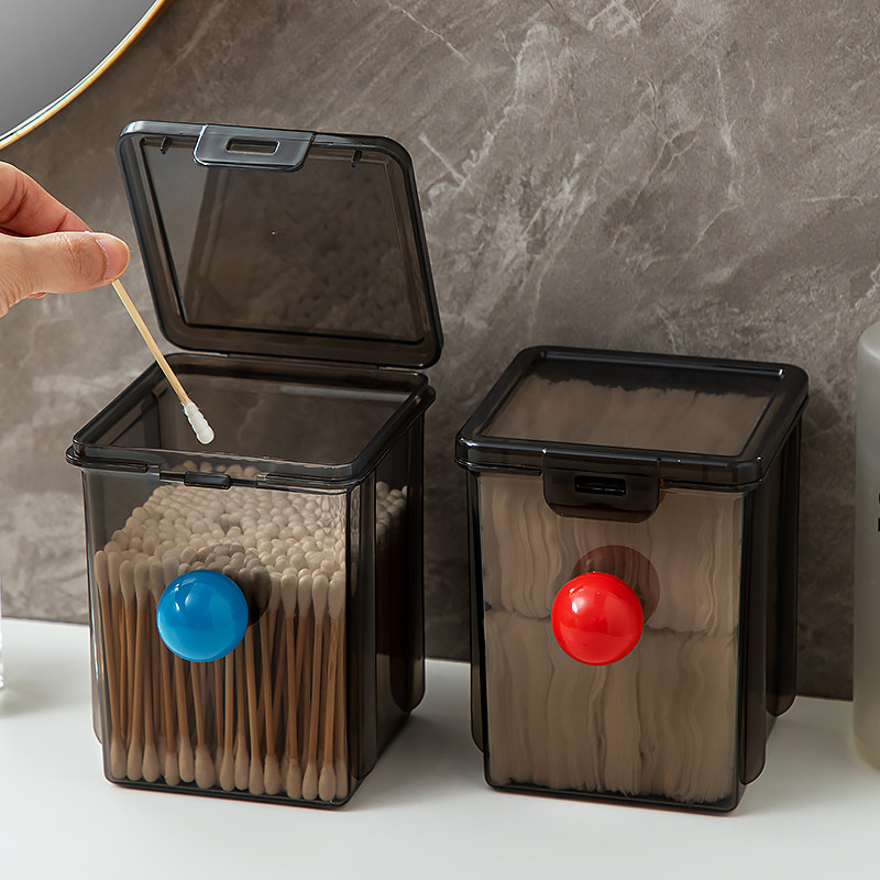 棉签盒牙线盒可爱浴室卫生间化家用梳妆台收纳防尘带盖妆棉收纳盒,收纳整理,桌面收纳盒,淘宝优惠券,粉丝福利购,淘宝优惠卷