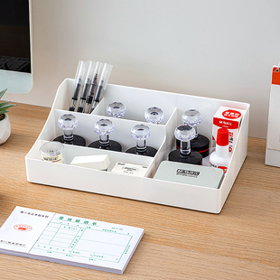 办公印章盒公章盒多格收纳盒大号多功能票据凭证单据会计印鉴章盒