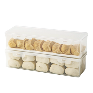 塑料饺子盒速冻冷冻窄缝冰箱保鲜盒混沌云吞收纳盒馒头包子盒小号