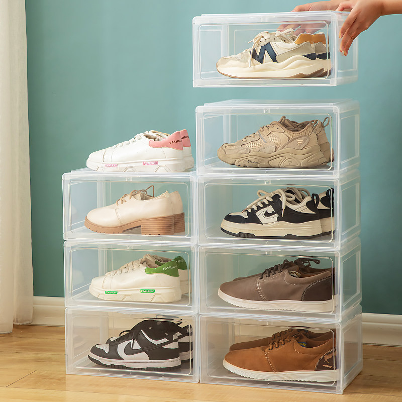 鞋盒收纳盒透明鞋子收纳神器鞋柜鞋架子防尘宿舍折叠收纳箱鞋墙,收纳整理,鞋盒,淘宝优惠券,粉丝福利购,淘宝优惠卷