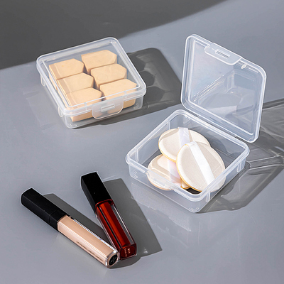 化妆品小盒子收纳盒粉饼透明塑料分装盒口红盒手霜美妆美甲粉扑盒