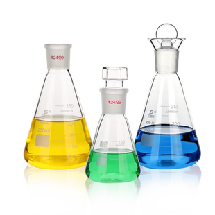 三爱思 碘量瓶D28 定碘三角烧瓶锥形瓶50-5000ml 带刻度具标准磨口具塞封口膜 高硼硅玻璃 实验室器材耗材