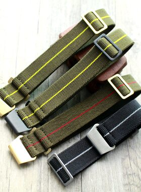 精织60年代法国部队降落伞包22MM 18 20MM弹性速干男尼龙Nato表带