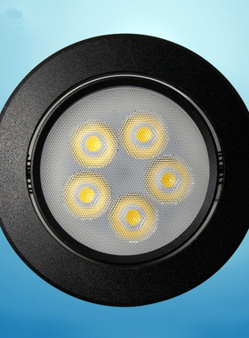 黑色筒灯led 3w5w7w吊顶孔灯射灯开孔7.5公分嵌入式欧美式