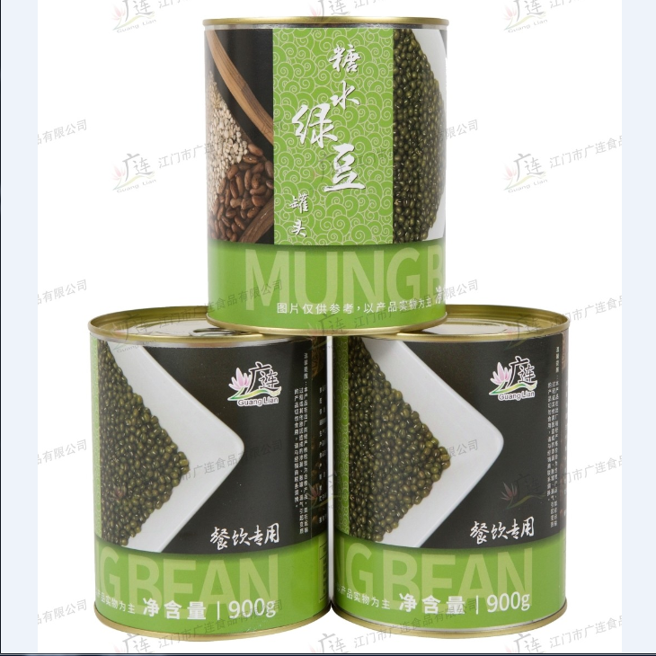 绿豆罐头广连绿豆罐头930g糖水绿豆开罐即食绿豆沙奶茶甜品店原料