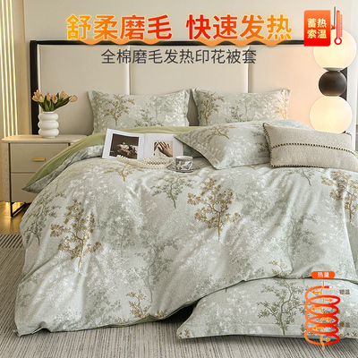 爱蒂斯旗舰店纯棉磨毛加厚被套