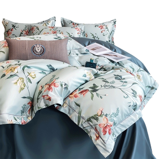 高端全棉长绒棉被套单件纯棉被罩220x250cm纯棉被罩200x230加大