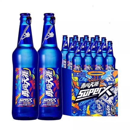 雪花啤酒SNOW勇闯天涯SuperX 8.0°P/度500ml*6瓶促销