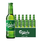 嘉士伯Carlsberg特醇嘉士伯啤酒330ml 24瓶整箱低浓度特醇 新日期