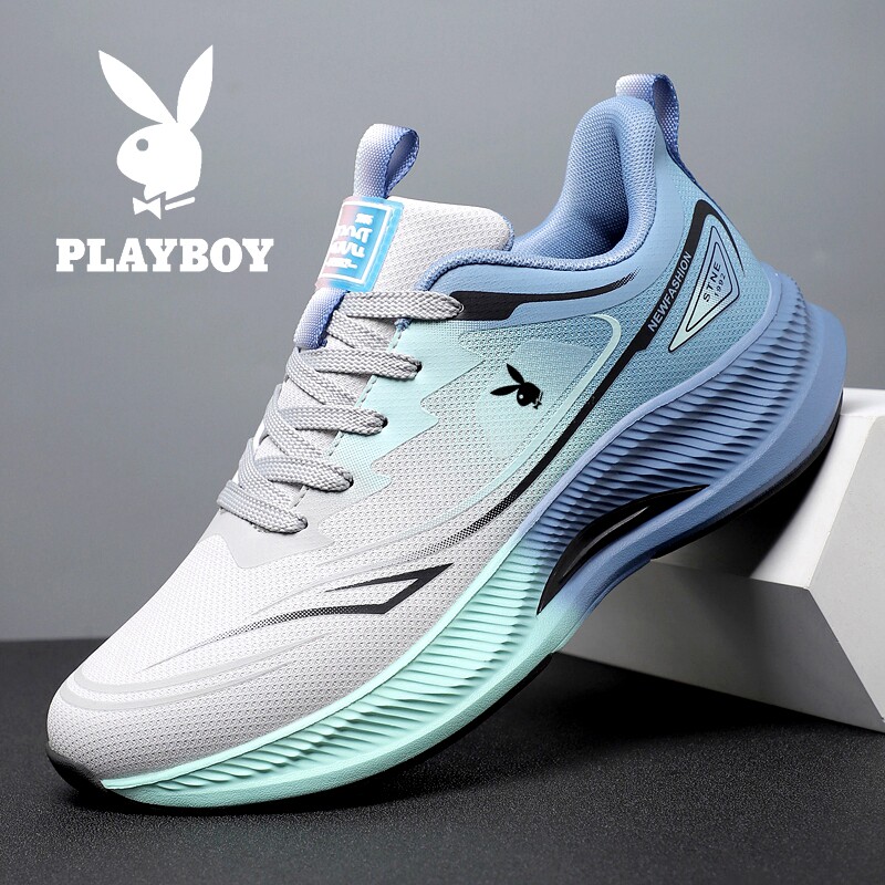 花花公子男士运动鞋秋冬新款男鞋皮面防水加绒棉鞋减震软底跑鞋