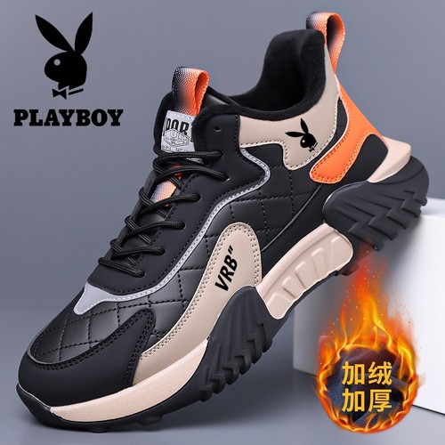 冬季休闲鞋皮面男士运动鞋防滑