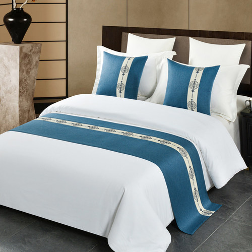 五星级床上用品纯色简约床盖轻奢