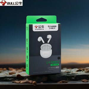 BULL/公牛纯音TWS无线蓝牙耳机超长待机半入耳高音质跑步运动新款