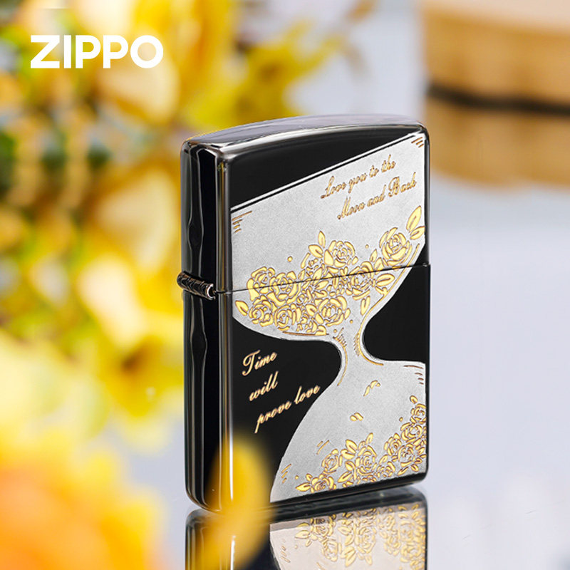 zippo正品打火机爱情沙漏 黑冰玫瑰防风煤油情人节春节礼物送男友,ZIPPO/瑞士军刀/眼镜,ZIPPO/芝宝,淘宝优惠券,粉丝福利购,淘宝优惠卷