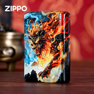 zippo打火机正版官方旗舰正品瑞焰狻猊防风煤油火机送男友生日