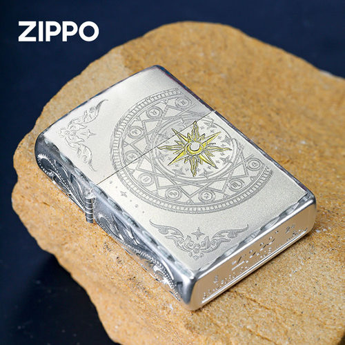 zippo打火机正品十二星罗盘