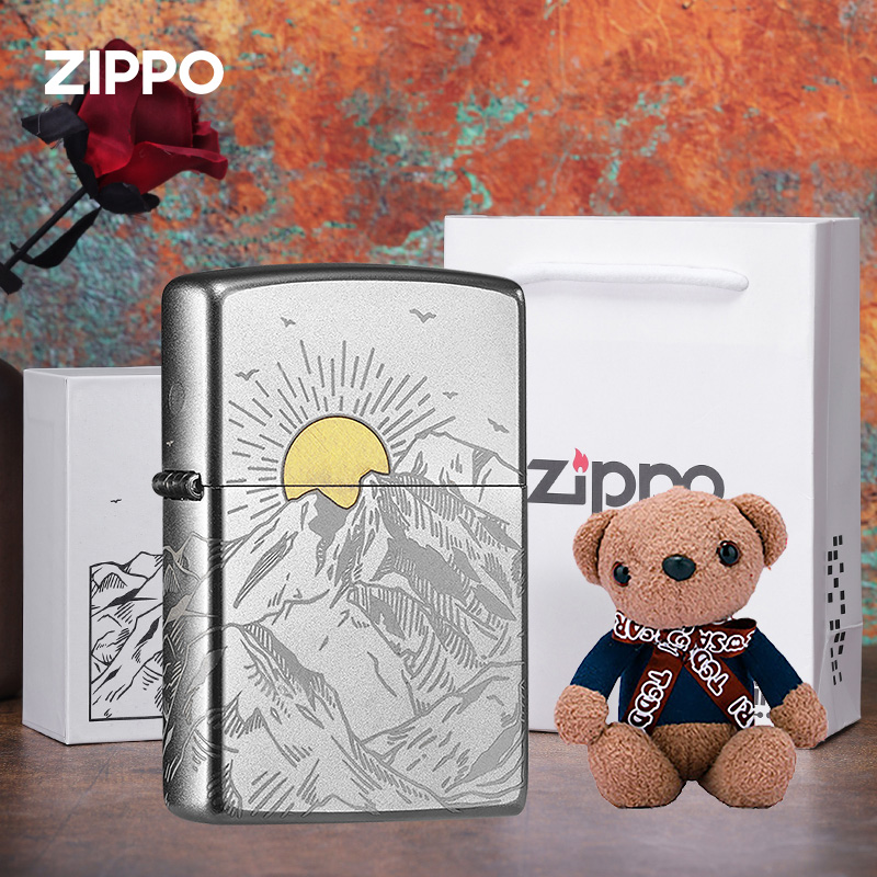 生日礼物送男士情人节香薰高颜值 ZIPPO打火机山川海海节日送男友