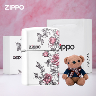 情人节香薰高颜值 生日礼物送男士 ZIPPO打火机蔷薇之心节日送男友