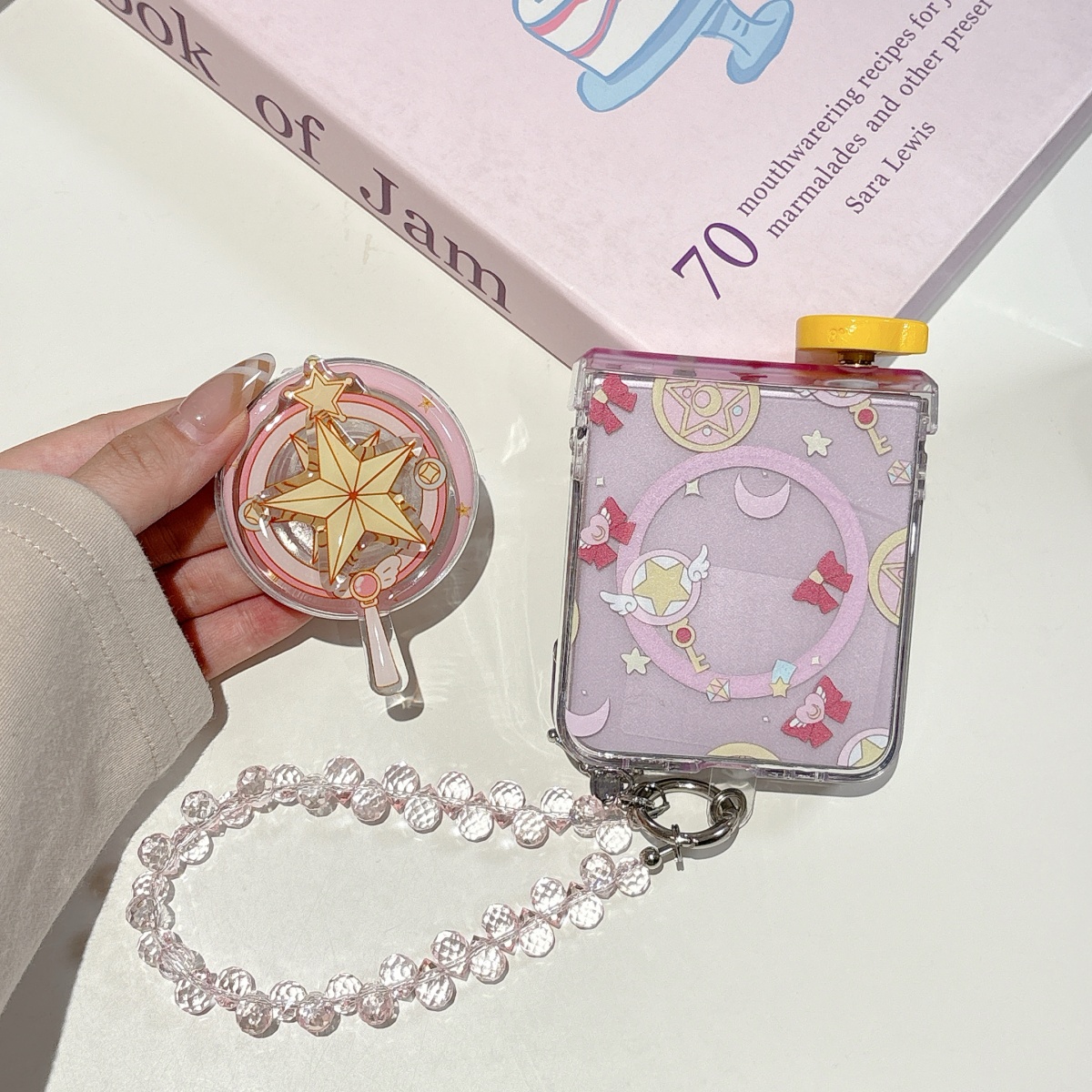 可爱卡通美少女魔法棒磁吸手机壳