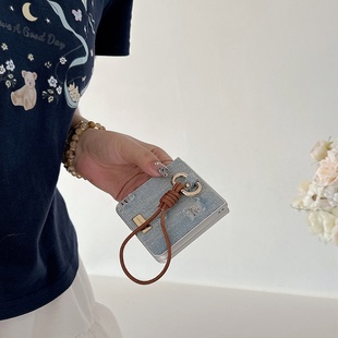 4折叠屏手机壳小米mixflip2折叠屏荣耀MagicVFlip潮 港风破洞牛仔布指环挂扣手提绳适用三星zflip7fe 经典