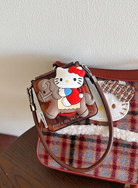 可爱小木马kitty猫磁吸支架适用三星zflip7/6/5手机壳华为PuraX保护套小米MIXFlip折叠屏荣耀vflip全包n3flip