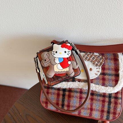 可爱小木马kitty猫磁吸支架适用三星zflip7/6/5手机壳华为PuraX保护套小米MIXFlip折叠屏荣耀vflip全包n3flip