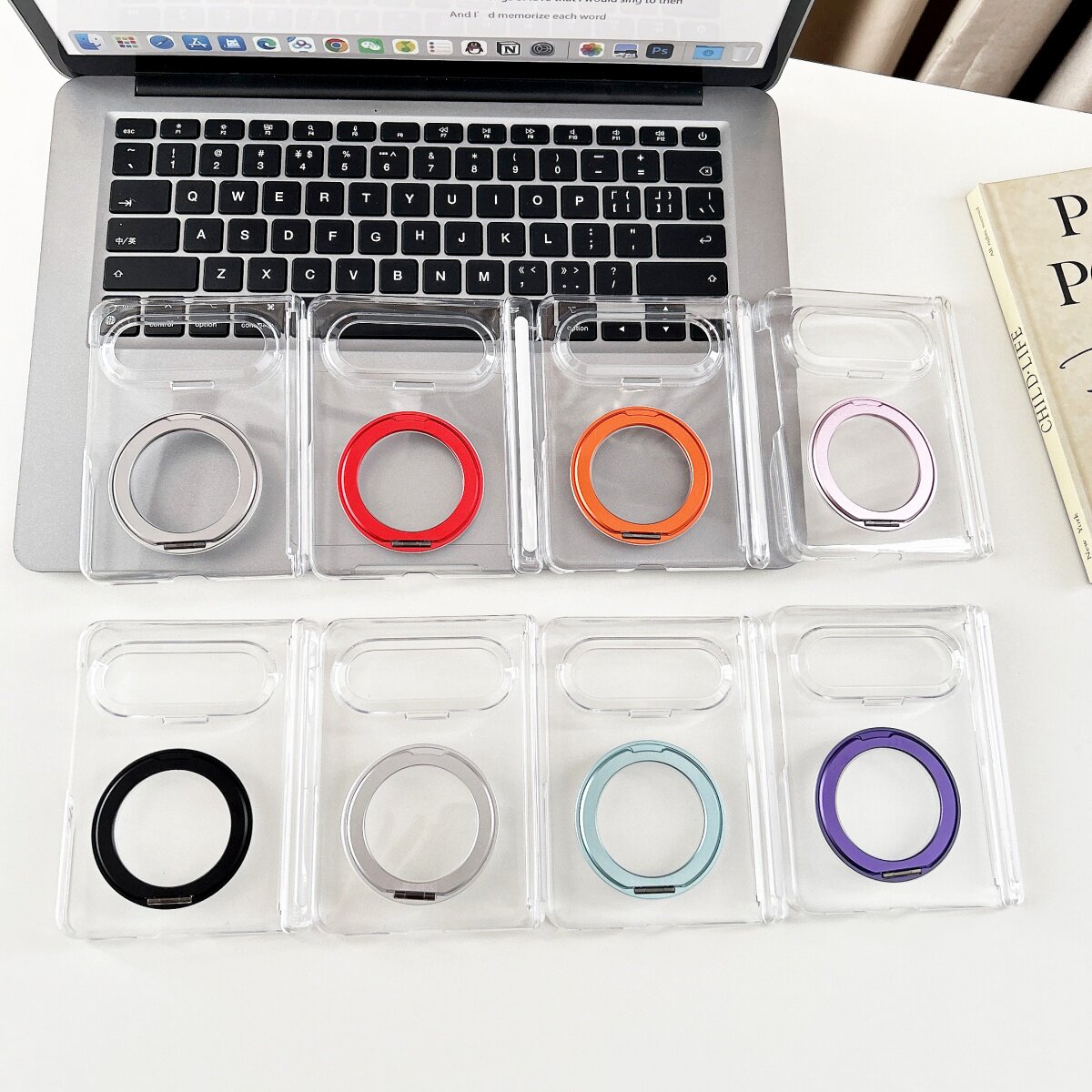 简约商务高透明双中轴360旋转一体支架适用华为Pura X Max手机壳保护套全包puraxmax典藏版折叠屏防摔个性ins