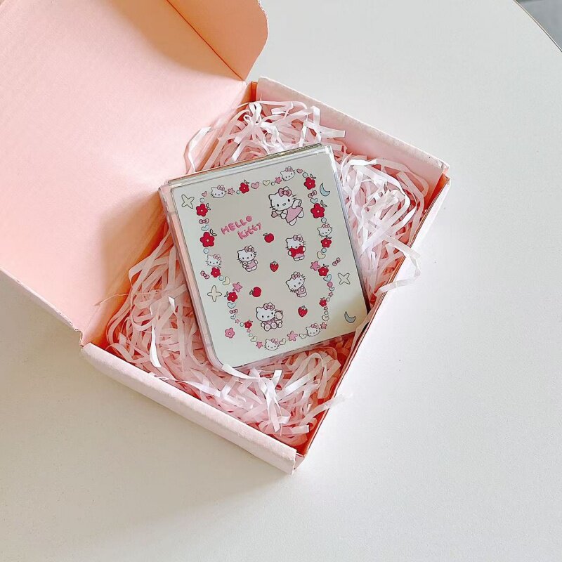 可爱小kt猫适用三星GalaxyZFlip6折叠屏保护套zflip5手机壳新款w24flip全包防摔Flip4/3镜面小米mixflip荣耀